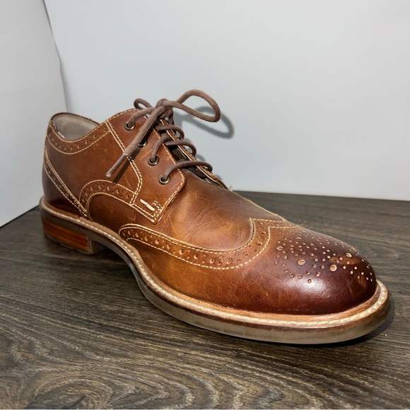 Sperry Shoes Men Size 10 Oxford Brown Leather Dress Boat - Picture 12 of 14